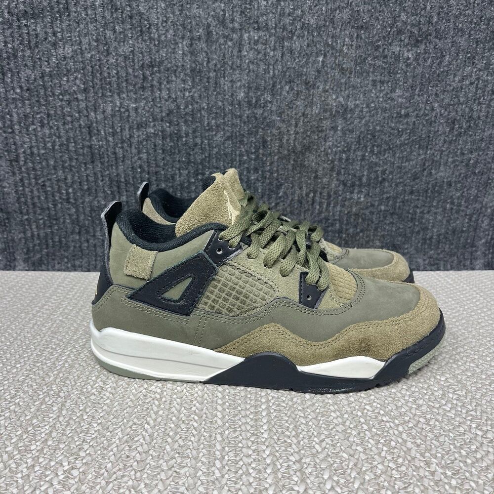 Nike Air Jordan 4 Retro SE Craft Medium Olive Green Shoes Youth 3Y FB9929-200